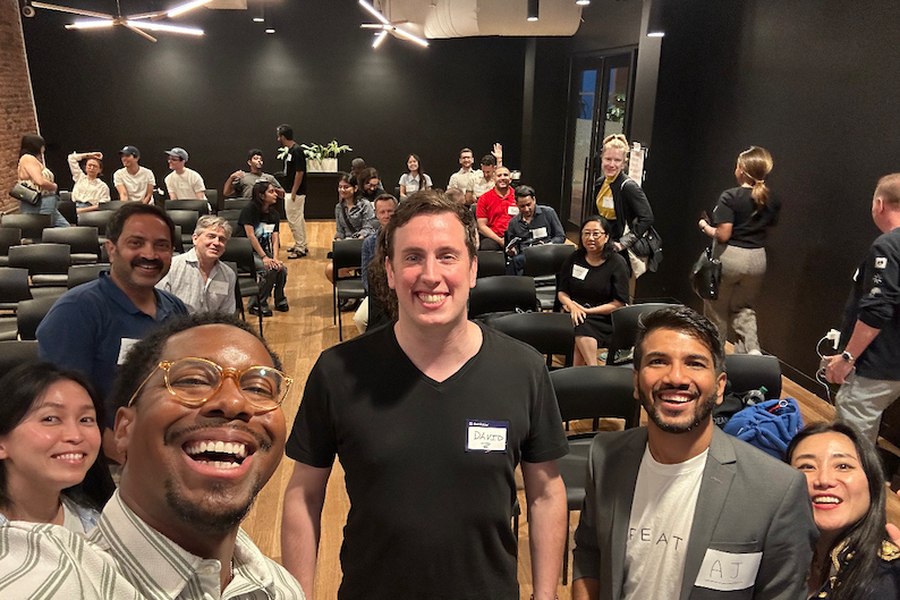 Group selfie with attendees at the Executive AI Adoption Roundtable in New York
